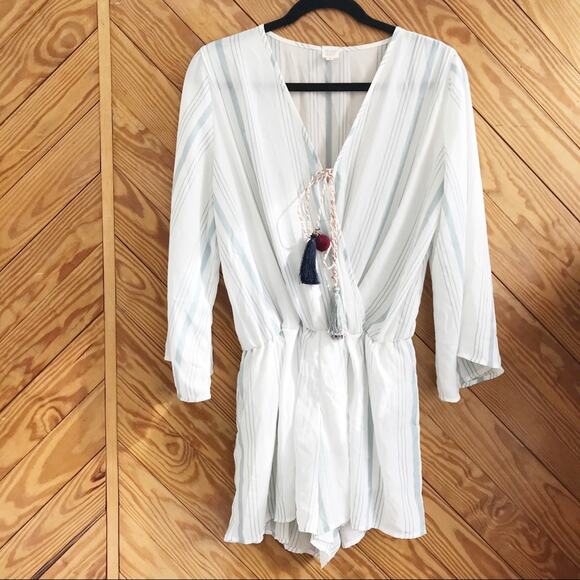 Surf Gypsy Striped Tassel Romper - Picture 1 of 8
